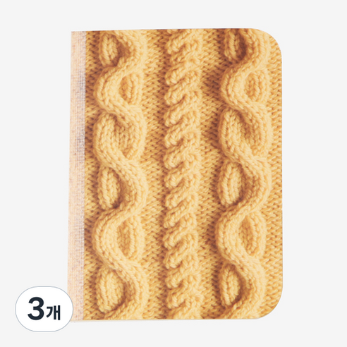 라잇트리 KNIT note 줄지, YELLOW, 3개