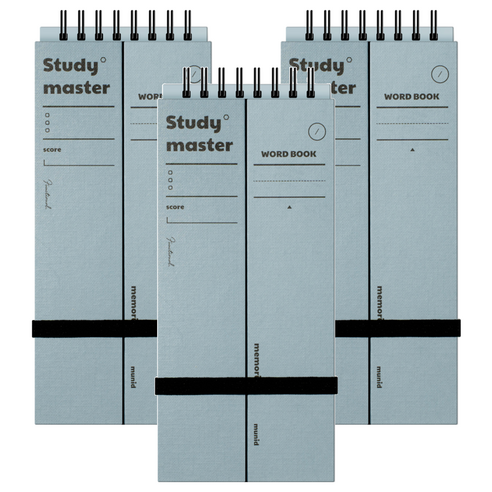 뮤니드 스마트 단어 암기장 140매, 인블루, 3개