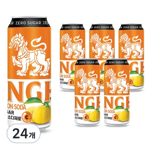 싱하 유자레몬소다제로, 330ml, 24개