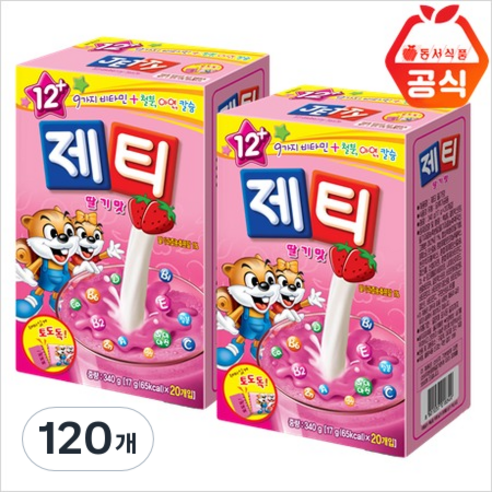 제티 딸기맛, 17g, 20개입, 6개