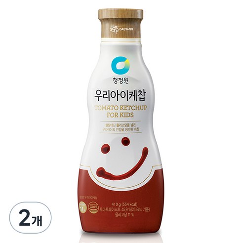 청정원 우리아이 토마토 케찹, 410g, 2개