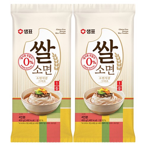 샘표 쌀 소면, 400g, 2개 비트소면