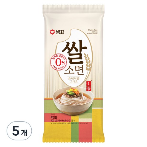 샘표 쌀 소면, 5개, 400g