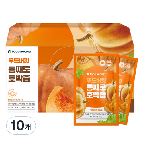 푸드버킷 통째로 호박즙, 2.7L, 10박스