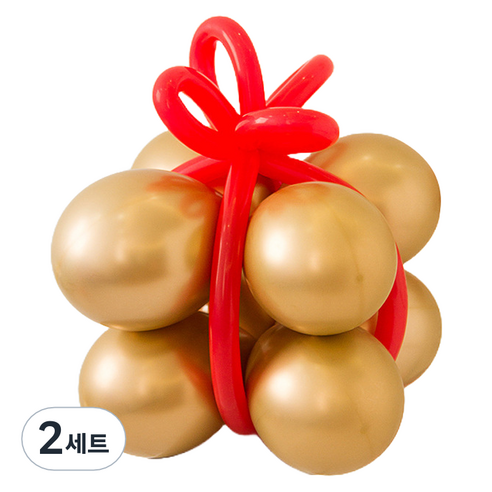타이탄 파티 이벤트 크리스마스 장식 선물모양 풍선 세트, 15번, 2세트