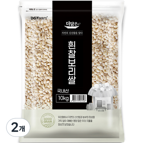 더담은 국산 흰찰보리쌀, 10kg, 2개