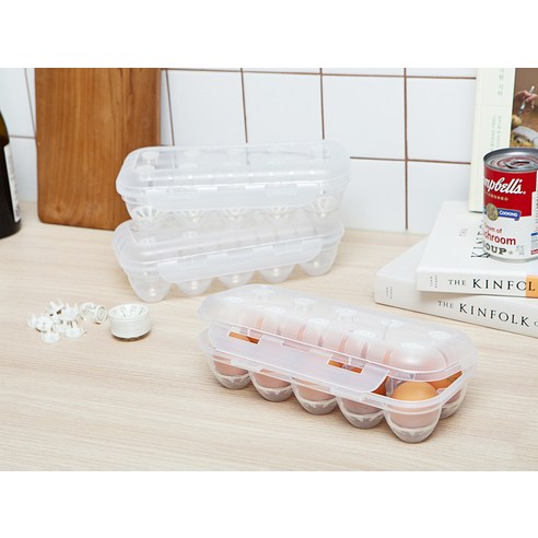 코멧 심플한 계란케이스 10구 3p로 깔끔하고 편리하게 계란을 보관하세요