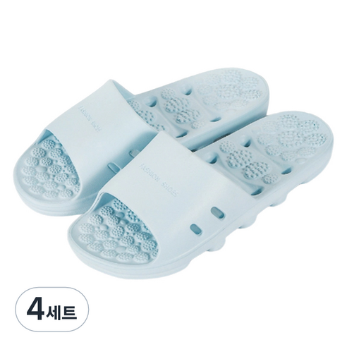 언헤브 패션 지압 슬리퍼 230, 02 스카이블루, 4세트