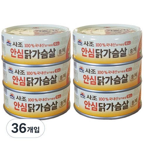사조 안심 훈제 닭가슴살, 90g, 36개입