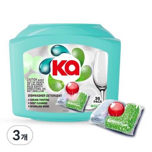 카포드 식기세척기 캡슐세제 플래티넘 36p, 432g, 3개