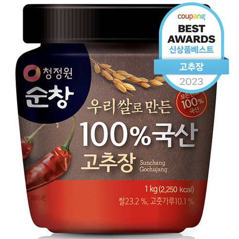 청정원 순창 우리쌀로 만든 100% 국산 고추장, 500g, 1개 Best Top5