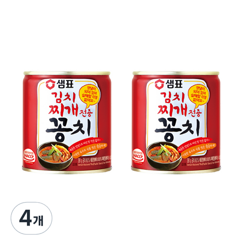 샘표 김치찌개용 꽁치, 280g, 4개