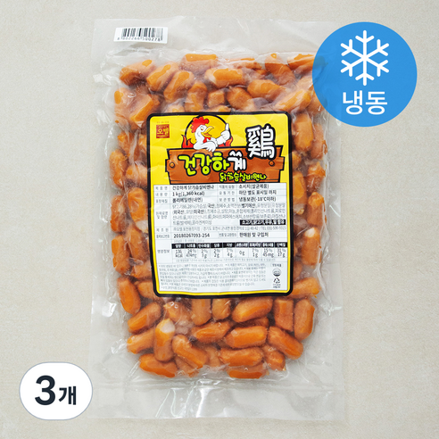 오뗄 건강하계 닭가슴살 비엔나 소시지 (냉동), 1kg, 3개