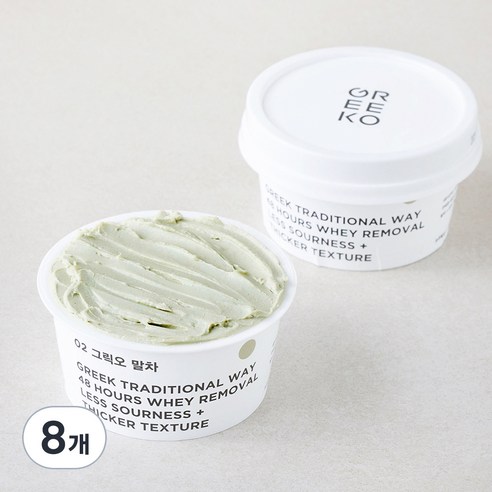 그릭오 말차 그릭요거트, 100g, 8개