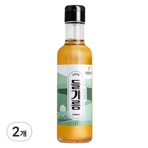 대현상회 저온압착 들기름, 180ml, 2개