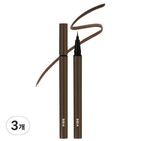 삐아 라스트 펜 슬림 아이라이너 0.4g, S3 헤이즐 브라운 에스, 3개
