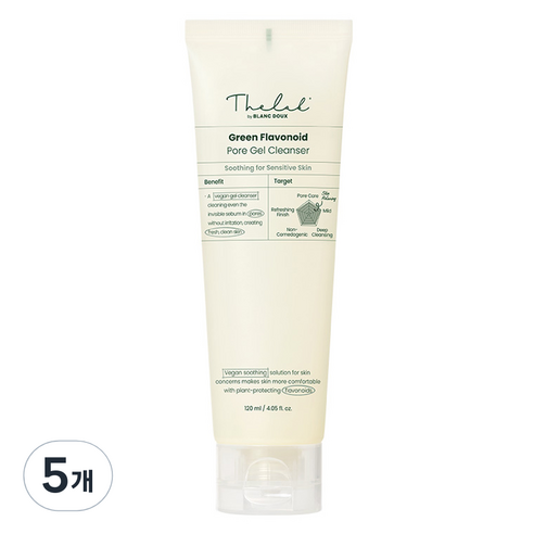 더랩바이블랑두 그린플라보노이드 포어 젤 클렌저, 120ml, 5개