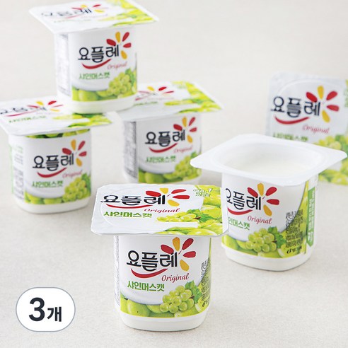 빙그레 요플레 샤인머스켓, 85g, 6개입, 3개