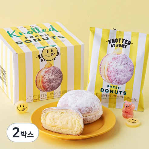 노티드 클래식 바닐라 크림 도넛 3개입, 300g, 2박스