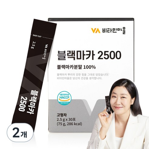 비타민마을 블랙마카 2500, 75g, 2개