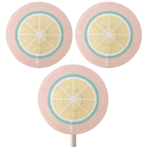 클레어라 선풍기 안전망 50cm, 레몬, 3개