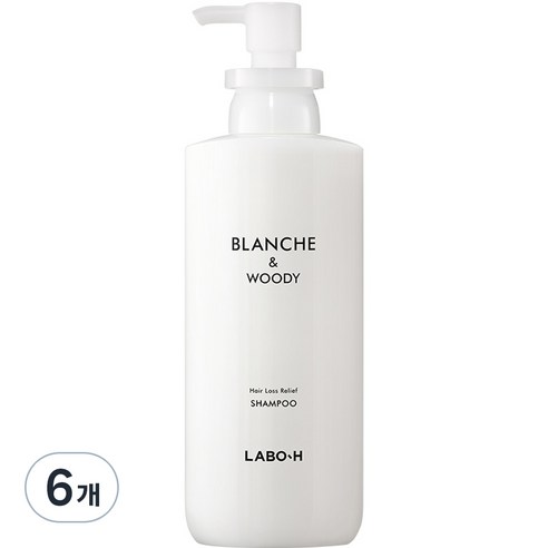 라보에이치 탈모증상완화 두피강화 샴푸 블랑쉬앤우디, 6개, 400ml