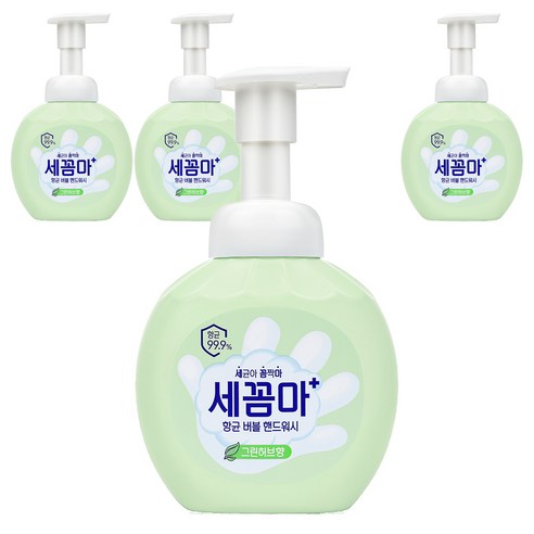온더바디 세꼼마 버블 핸드워시 그린허브향, 250ml, 4개