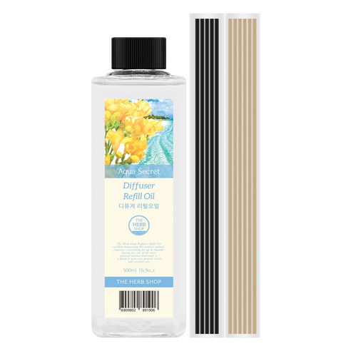 더허브샵 디퓨저 리필 오일, 아쿠아시크릿, 500ml, 1개