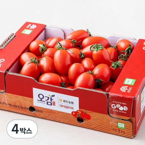 세도농협 GAP 인증 대추방울토마토, 4박스, 1kg