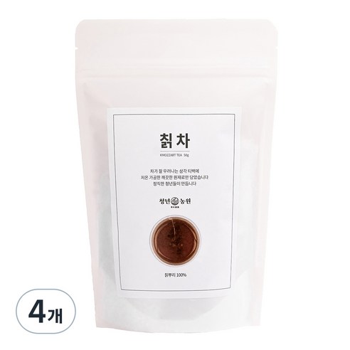 청년농원 저온가공 칡차 삼각티백, 1g, 50개입, 4개