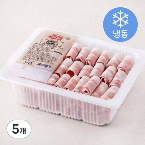 돌돌말이 대패 삼겹살 (냉동), 1kg, 5개