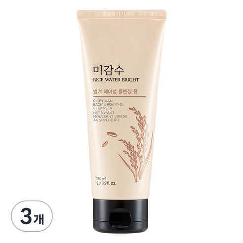더페이스샵 미감수 브라이트 쌀겨 페이셜 클렌징 폼, 150ml, 3개