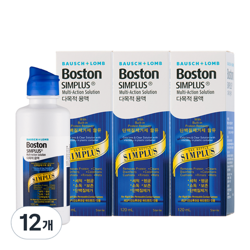 보스톤 심플러스 렌즈 세정액, 120ml, 12개