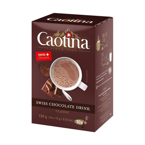 CAOTINA 可提娜 頂級瑞士巧克力粉 15g*10入 沖泡粉 即溶 頂級瑞士巧克力粉-分享包