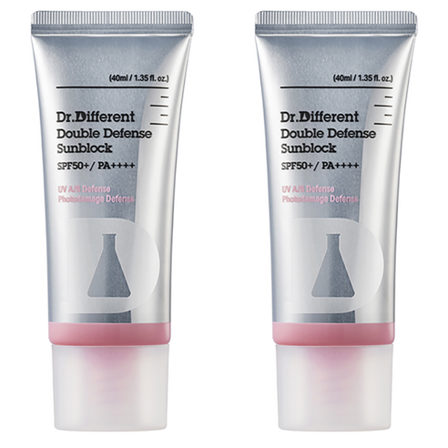 닥터디퍼런트 더블 디펜스 선블록 SPF50+ PA++++, 40ml, 2개