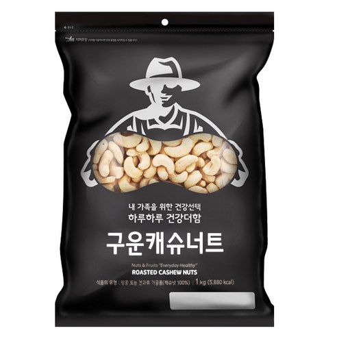  넛츠팜 구운 캐슈너트, 1kg, 1개 