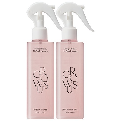 그로우어스 데미지 테라피 노워시 트리트먼트, 250ml, 2개
