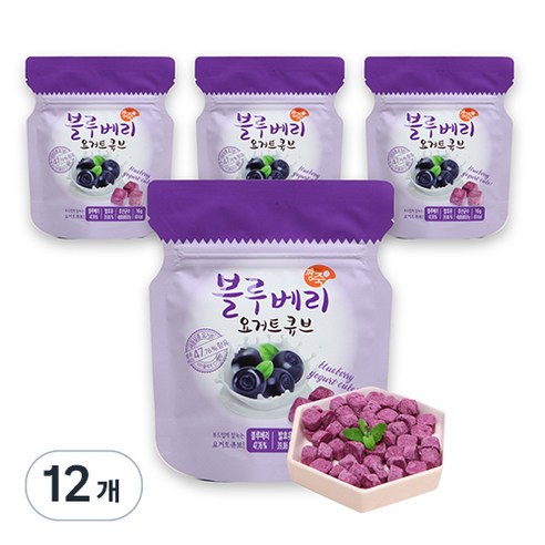 짱죽 요거트큐브, 블루베리, 12개
