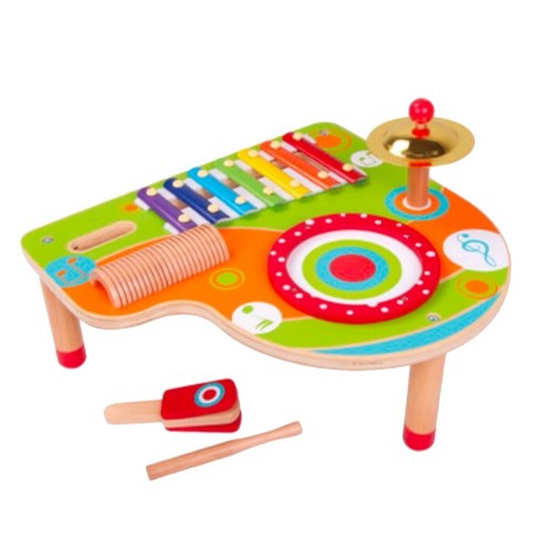 兒童 孩童 小孩 桌子 感官刺激 能力發展 學習 ^ |ClassicWorld客來喜經典木玩音樂學習桌益智玩具