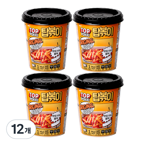 탑볶이 컵 오리지널, 178g, 12개