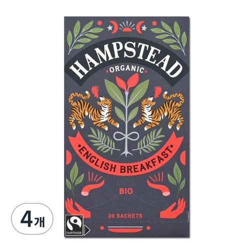 햄스테드 잉글리시브렉퍼스트, 2.25g, 20개입, 4개