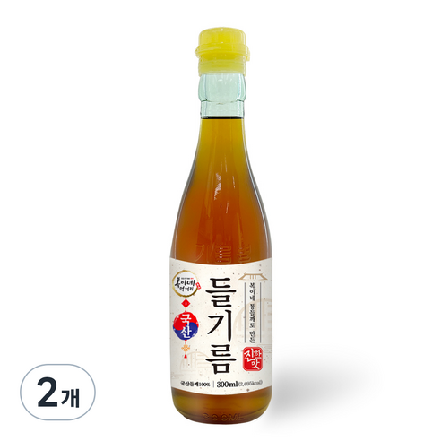복이네먹거리 통들깨로 만든 진한맛 국산 들기름, 300ml, 2개