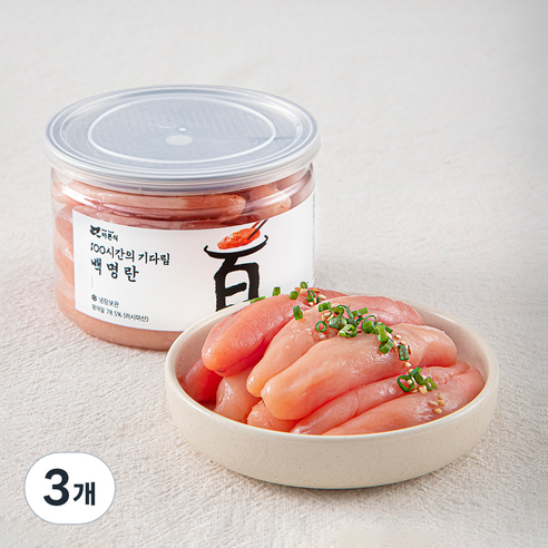 바른식 100시간의 기다림 백명란, 400g, 3개