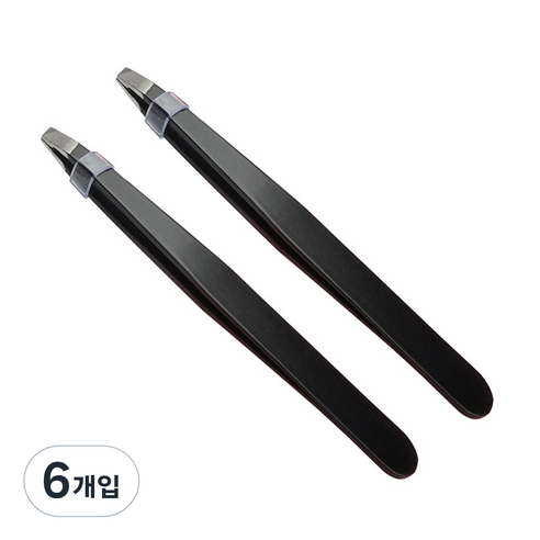 베라망 눈썹 족집게 핀셋, 6개, 블랙