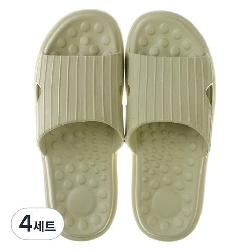 언헤브 부드러운 경량 지압 슬리퍼 230, 05 그린, 4세트