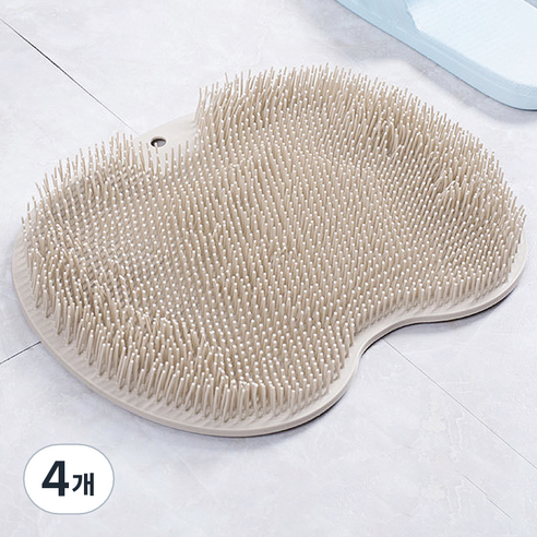 컬라피 발 브러쉬 매트 베이지 325g, 4개, 1개입