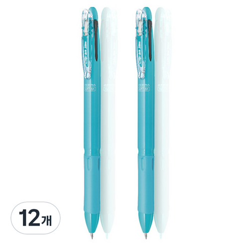 제브라 클립온 슬림 소프트 3C 3색펜 0.7mm, 라이트블루, 12개