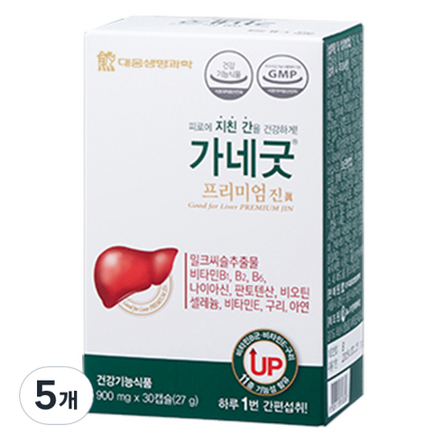 대웅생명과학 가네굿 프리미엄 진 밀크씨슬 세트, 30정, 5개
