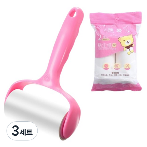 세컨드베스트 먼지제거롤러 테이프클리너 + 35매 x 2p 세트, 3세트