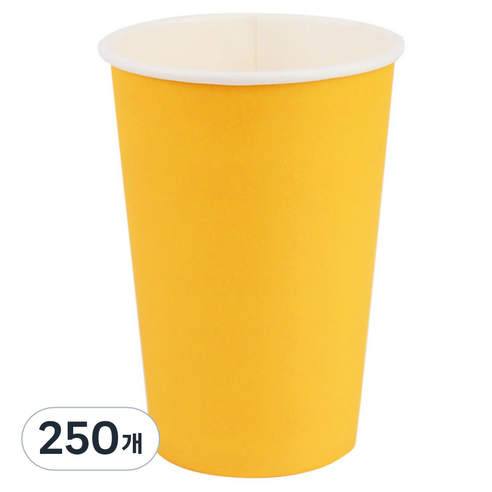 투고팩 종이컵 390ml 옐로우, 250개